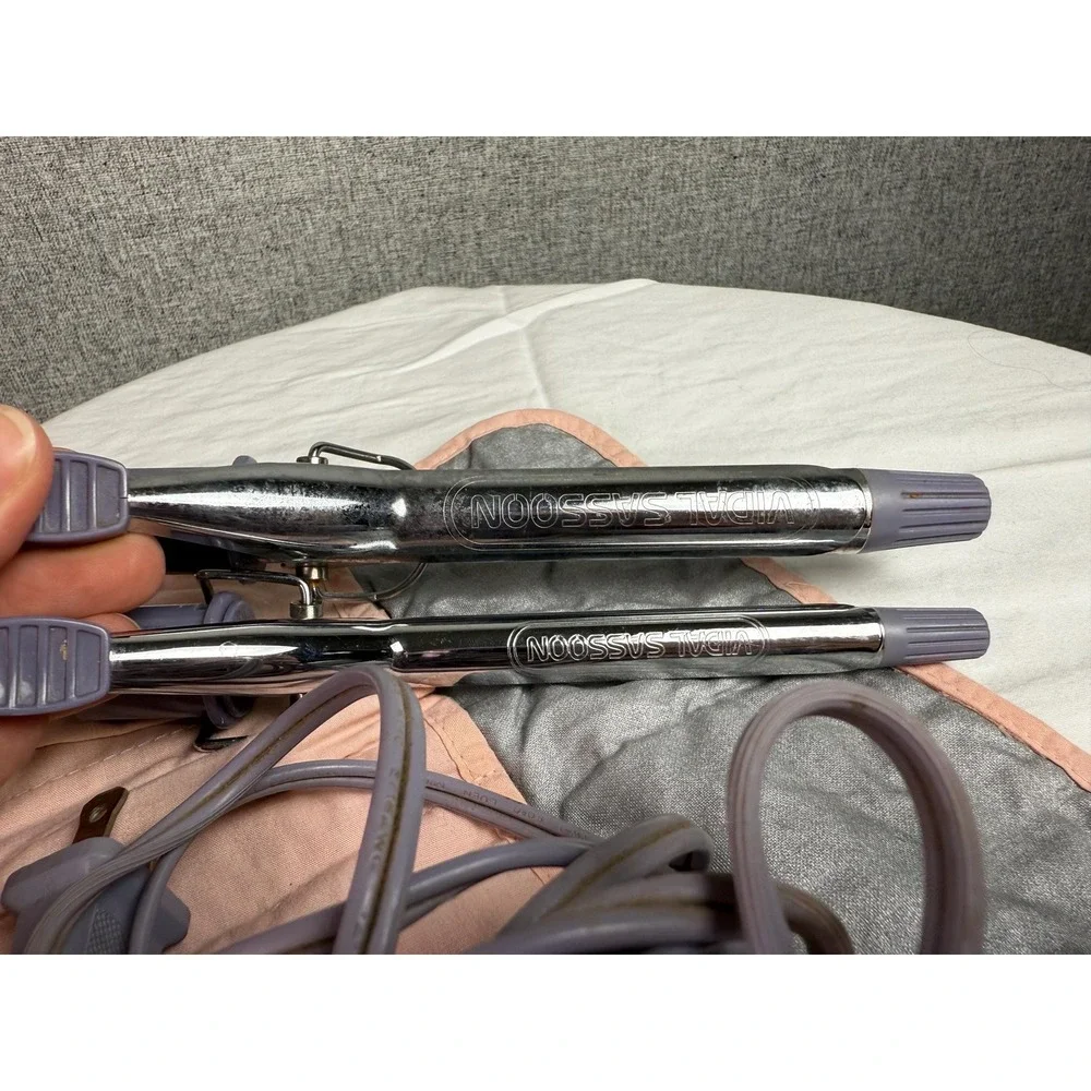 Vintage Vidal Sassoon VS-195 Quick-Change Curling‎ Iron Kit Auto Shut Off